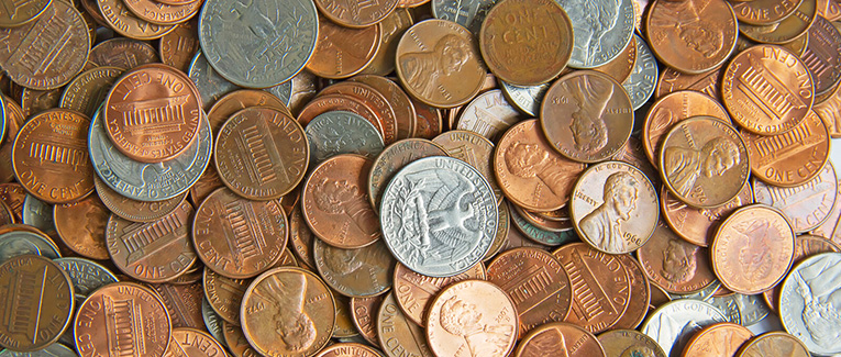 assortment of U.S. coins